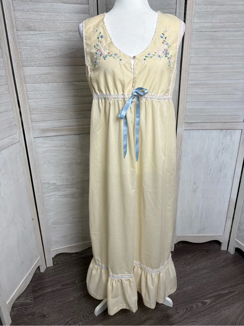 Vintage Saramae Lingerie in color butter yellow.